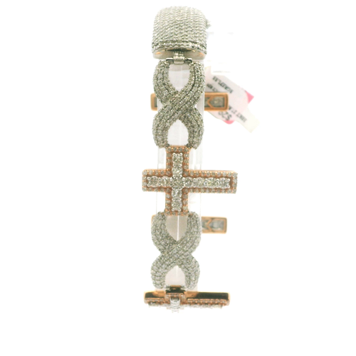 White Gold Bracelet with Round Cut Diamonds