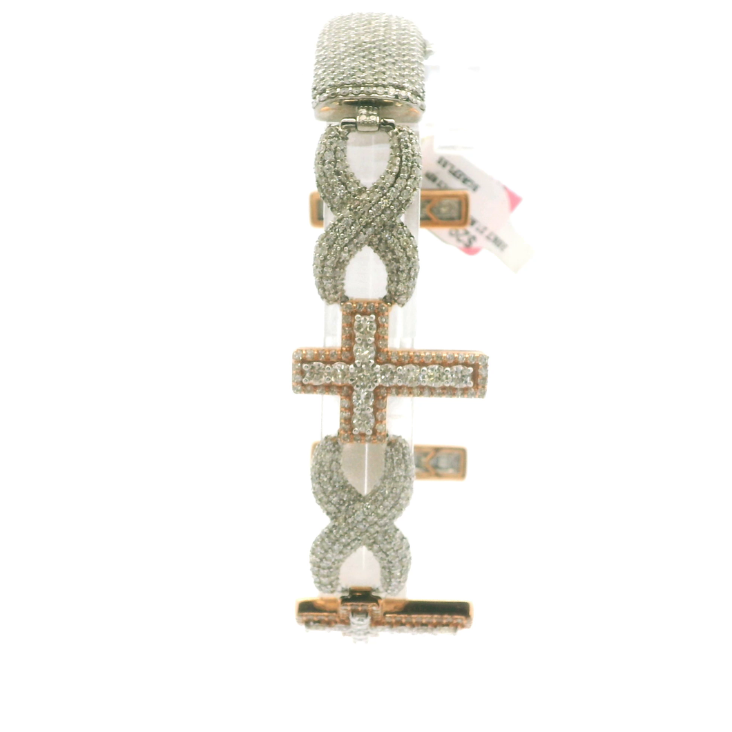 White Gold Bracelet with Round Cut Diamonds