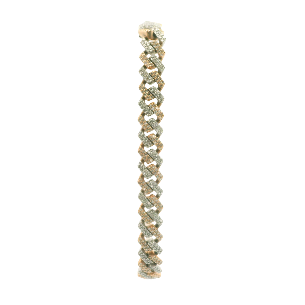 Gold Bracelet with Round Cut Diamonds