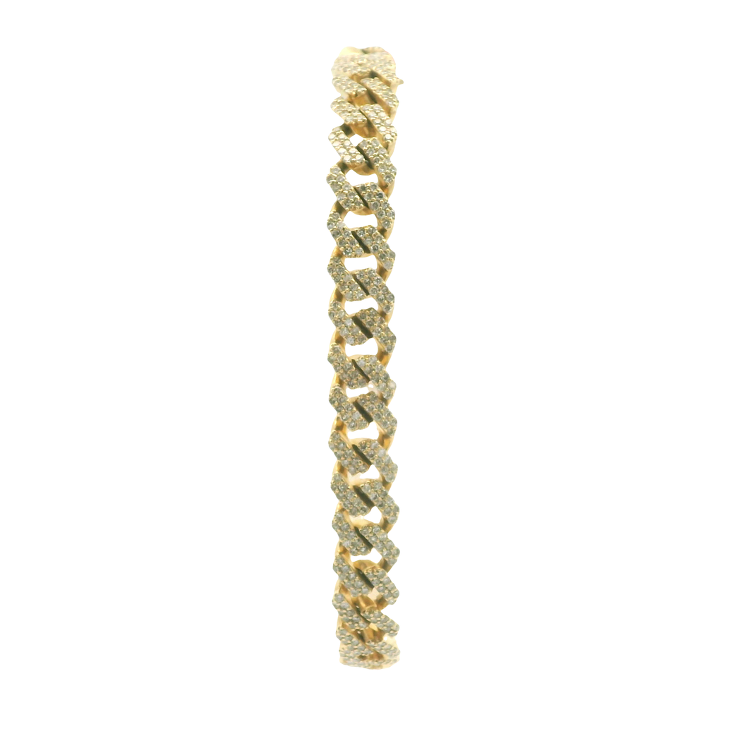 Yellow Gold Bracelet with Brilliant-Cut Diamonds