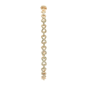 Yellow Gold Bracelet with Round Brilliant Cut Diamonds