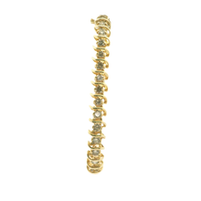 Load image into Gallery viewer, Yellow Gold Tennis Bracelet with Round Cut Diamonds