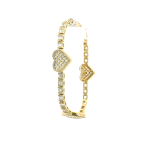 Yellow Gold Bracelet with Baguette Cut Diamonds