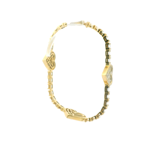 Yellow Gold Bracelet with Baguette Cut Diamonds