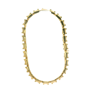 Yellow Gold Tennis Bracelet with Emerald Cut Diamonds