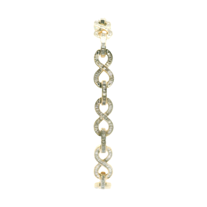 Yellow Gold Bracelet with Baguette Cut Diamonds