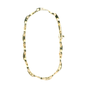 Yellow Gold Bracelet with Baguette Cut Diamonds