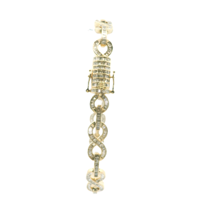Yellow Gold Bracelet with Baguette Cut Diamonds