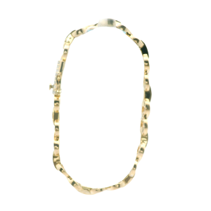 Yellow Gold Bracelet with Baguette Cut Diamonds