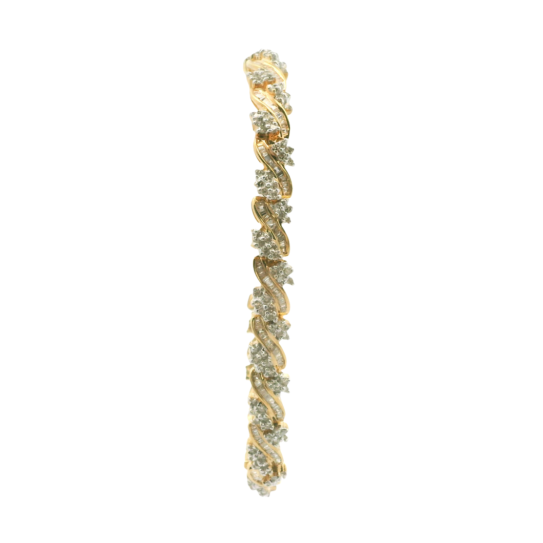 Yellow Gold Diamond Tennis Bracelet