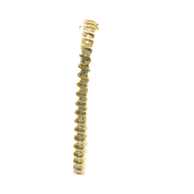 Load image into Gallery viewer, Yellow Gold Tennis Bracelet with Round Brilliant Cut Diamonds