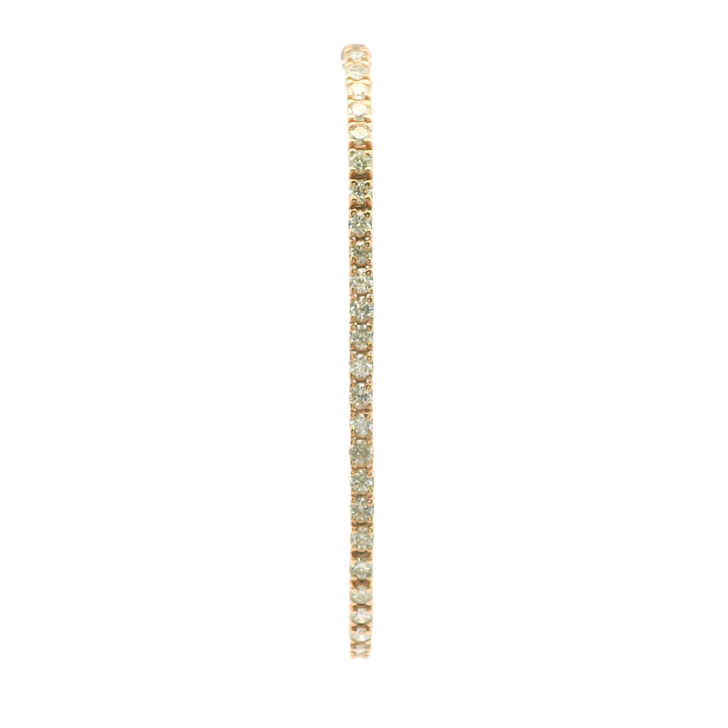 Yellow Gold Tennis Bracelet with Round Brilliant Cut Diamonds