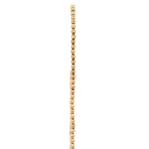 Textured Yellow Gold Beaded Ankle Bracelet