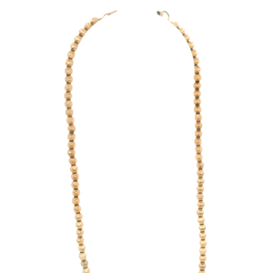 Textured Yellow Gold Beaded Ankle Bracelet