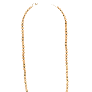 Textured Yellow Gold Beaded Ankle Bracelet