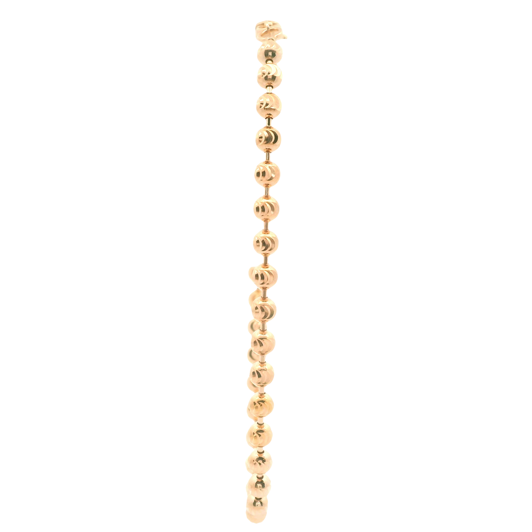 Elegant Yellow Gold Ball Bracelet