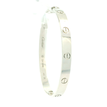 Load image into Gallery viewer, White Gold Bangle Bracelet