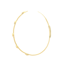 Load image into Gallery viewer, Yellow Gold Beaded Bracelet with Round Cut Diamonds