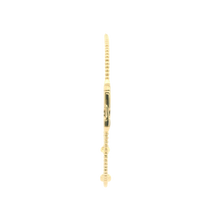 Load image into Gallery viewer, Yellow Gold Beaded Bracelet with Round Cut Diamonds