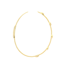 Load image into Gallery viewer, Yellow Gold Beaded Bracelet with Round Cut Diamonds
