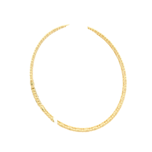 Yellow Gold Bangle with Round Brilliant Cut Diamonds