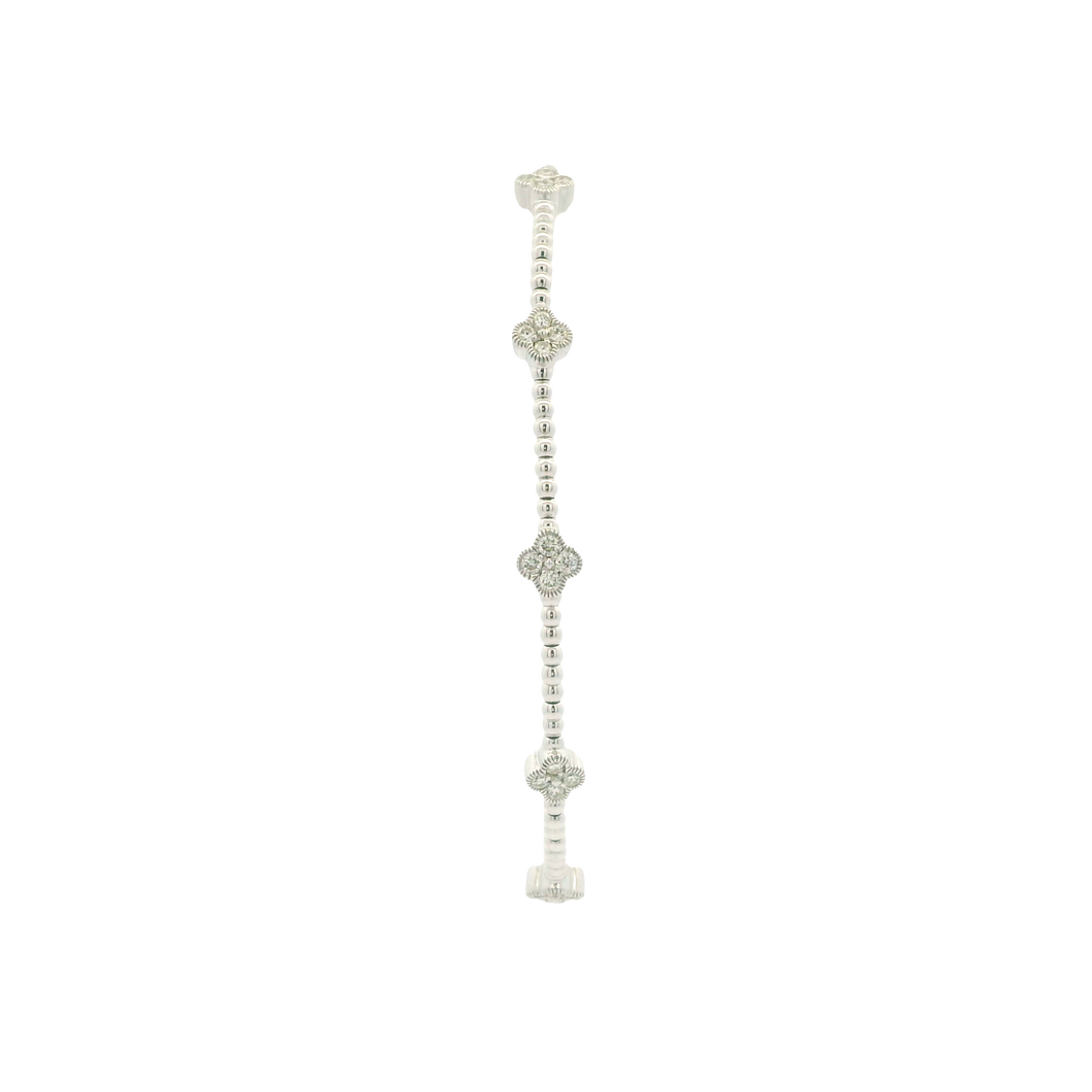 White Gold Bracelet with Round Cut Diamonds