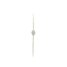 Load image into Gallery viewer, White Gold Beaded Bracelet with Round Cut Diamond