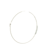 Load image into Gallery viewer, White Gold Beaded Bracelet with Round Cut Diamond