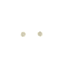 Load image into Gallery viewer, Yellow Gold Stud Earrings with Round Brilliant Diamonds