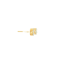 Load image into Gallery viewer, Yellow Gold Diamond Cluster Earrings
