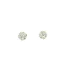 Load image into Gallery viewer, Yellow Gold Stud Earrings with Round Brilliant Cut Diamonds
