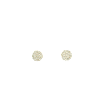 Load image into Gallery viewer, Yellow Gold Stud Earrings with Round Brilliant Cut Diamonds