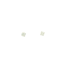 Load image into Gallery viewer, White Gold Stud Earrings with Round Cut Diamonds