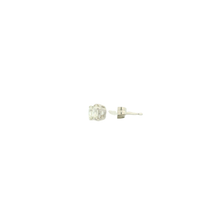 Load image into Gallery viewer, White Gold Stud Earrings with Round Cut Diamonds