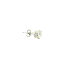 Load image into Gallery viewer, White Gold Stud Earrings with Round Brilliant Diamonds