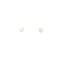 Load image into Gallery viewer, White Gold Stud Earrings with Round Brilliant Cut Diamonds