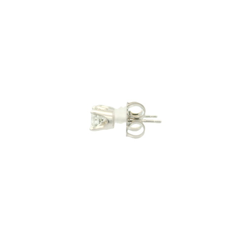White Gold Stud Earrings with Round Brilliant Cut Diamonds