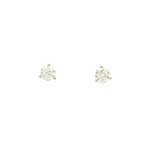 Load image into Gallery viewer, Classic White Gold Stud Earrings with Round Cut Diamonds