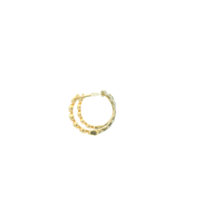 Load image into Gallery viewer, Yellow Gold Hoop Earrings with Round Brilliant Diamonds