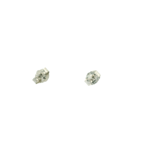 Load image into Gallery viewer, White Gold Stud Earrings with Round Cut Diamonds