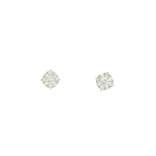 Load image into Gallery viewer, White Gold Diamond Stud