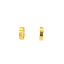Load image into Gallery viewer, Yellow Gold Hoop Earrings with Round Brilliant Diamonds