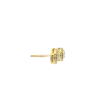 Load image into Gallery viewer, Yellow Gold Stud Earrings with Round Cut Diamonds