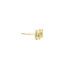 Load image into Gallery viewer, Yellow Gold Stud Earrings with Round Cut Diamonds
