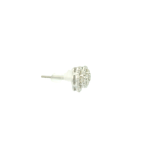 Load image into Gallery viewer, White Gold Diamond Floral Stud Earrings