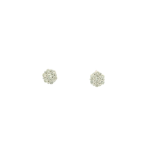 Load image into Gallery viewer, Elegant White Gold Stud Earrings with Round Cut Diamonds