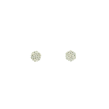 Load image into Gallery viewer, White Gold Stud Earrings with Round Brilliant Cut Diamonds
