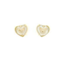 Load image into Gallery viewer, Yellow Gold Heart Shape Diamond Stud Earrings