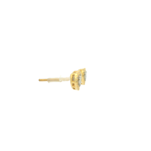 Load image into Gallery viewer, Yellow Gold Heart-Shaped Diamond Stud Earrings