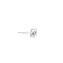Load image into Gallery viewer, White Gold Stud Earrings with Round Cut Diamond Cluster
